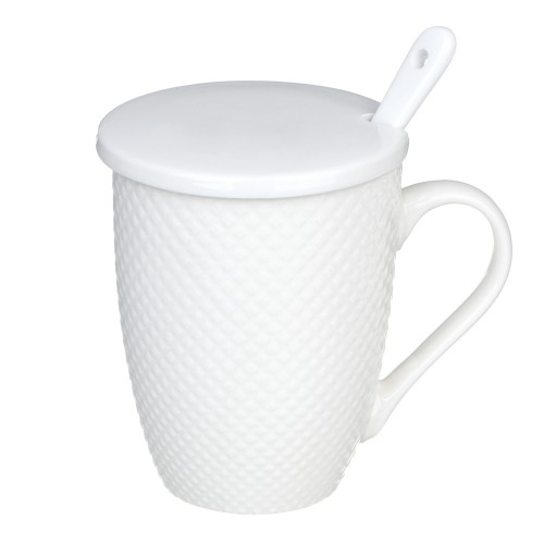 Кружка 400мл заварочная с крышкой, фарфор MILLIMI