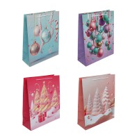 Пакет подарочный бумажный 26*32*9см 4 дизайна, Сноу Бум