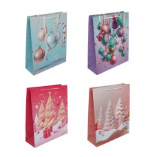 Пакет подарочный бумажный 26*32*9см 4 дизайна, Сноу Бум