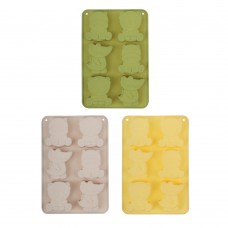 Форма для выпечки силиконовая 23,5*16*2см. Зверята 3 цвета