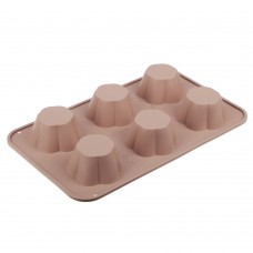 Форма для маффинов, силикон, 6 ячеек, 29х17,4х3,6см., Алион, SATOSHI