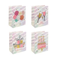 Пакет подарочный бумажный 18х23х10см. 4 дизайна, Fntastic