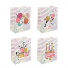 Пакет подарочный бумажный 18х23х10см. 4 дизайна, Fntastic
