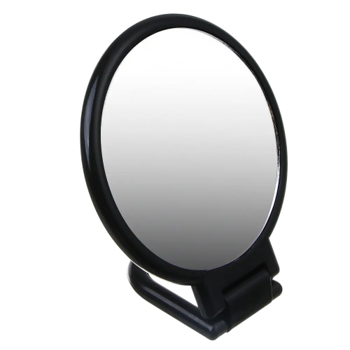 Зеркало настольное складное тм ЮНИLOOK Леон, зум х1,х2, пластик, стекло, 15,5х9,3х0,8см, черный Зеркало настольное складное тм ЮНИLOOK Леон, зум х1,х2, пластик, стекло, 15,5х9,3х0,8см, черный