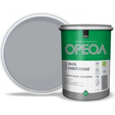 Эмаль акриловая ОРЕОЛ матовая серая 1,1 кг.