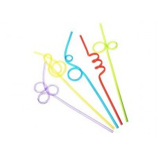 Трубочки для напитков 5шт. Крэйзи фигурные цветные