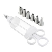 Шприц кулинарный 6 насадок, нерж. сталь VETTA Шприц кулинарный 6 насадок, нерж. сталь VETTA