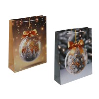 Пакет подарочный бумажный 32*40*10см 2 дизайна, Сноу Бум