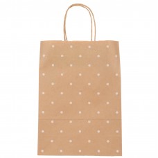Пакет подарочный бумажный с кручеными ручками 24*10,5*32см. Горошек Сноу Бум