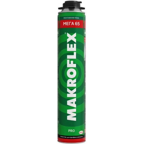 Макрофлекс пена монтажная Мега 65 ПРО Всесезонная 850мл