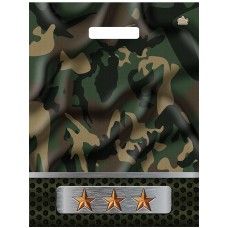 Пакет ПВД с вырубной ручкой 400*310*0,060 Камуфляж Цена за 50шт!!!