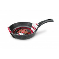 Сковорода Каменная 220мм. а/п. Черный гранит (12)