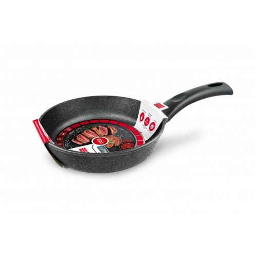 Сковорода Каменная 220мм. а/п. Черный гранит (12)