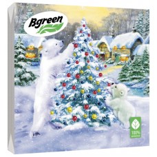 Салфетки бумажные 33*33см, 3-х слойная 20шт Умка