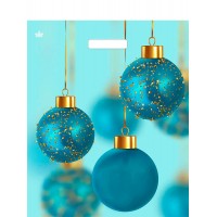 Пакет ПВД с вырубной ручкой 450*380*0,060 Шарики в золоте, Цена за упаковку 50 шт.