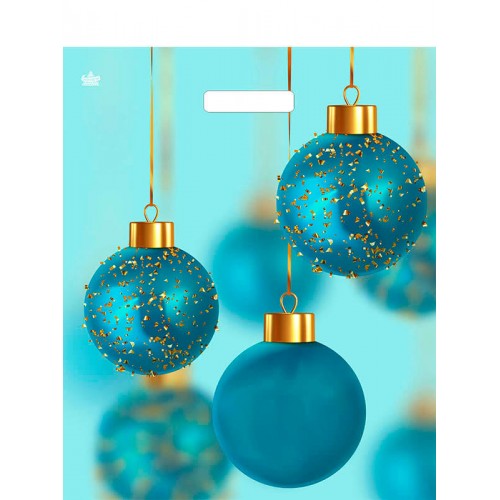 Пакет ПВД с вырубной ручкой 450*380*0,060 Шарики в золоте, Цена за упаковку 50 шт.