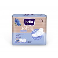 Белла Soft Comfort прокладки гигиенические с крылышками с экстрактом льна софт 4 кап, 10 шт.