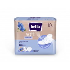 Белла Soft Comfort прокладки гигиенические с крылышками с экстрактом льна софт 4 кап, 10 шт.