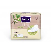 Белла Soft Comfort прокладки гигиенические с крылышками с экстрактом белого чая софт 4 кап, 10 шт.