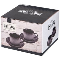 Набор чайный 4 предмета 250мл Lefard Graphite фарфор З-Г