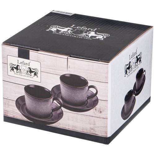 Набор чайный 4 предмета 250мл Lefard Graphite фарфор З-Г