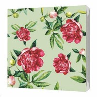 Салфетки бумажные 33*33см 3-х слойная 20шт, Королевский пион