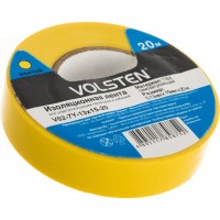 Изолента желтая 0,13/15мм 20 метров Volsten V02-7Y-13х15-20