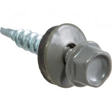 Саморезы кровельные с буром 4,8х35 темно серый 60шт.