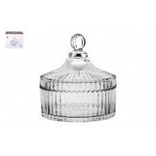 Ваза с крышкой 14*14*11см стекло GB1828H