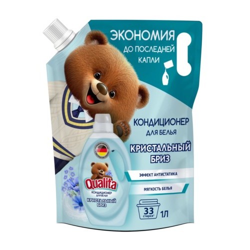 QUALITA кондиционер для белья 1000мл MORNING FRESHNESS дой-пак