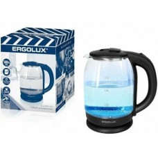 Чайник ERGOLUX ELX-KG05-C02 черный ПРОМО (стеклянный,1.8л, 220-240В, 1600 Вт)