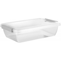 Контейнер для продуктов с защелками 0,7л квадратный Plast Team Helsinki