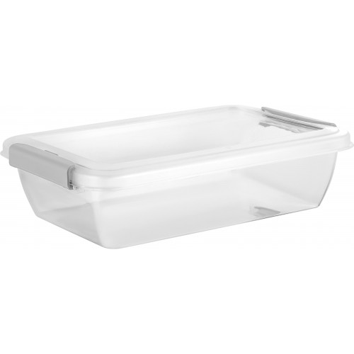 Контейнер для продуктов с защелками 0,7л квадратный Plast Team Helsinki