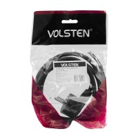 Сетевой кабель VOLSTEN SR-LR2 (черный ПВС3*1 с угловой евровилкой, 3500вт, 16а, 1,5м)