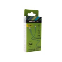 Кабель USВ/TypeC 3А 1,2м светло зеленый Зарядка+перед.данных,коробка ERGOLUX ELX -CDC02-C01