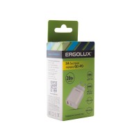 Кабель USB/TypeC ERGOLUX ELX-PA05QC-C01 20Вт, 100-220В, 5-9V/3А, QC, Белый, Коробка)