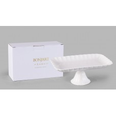 Фруктовница на ножке 25.4см белая, фарфор