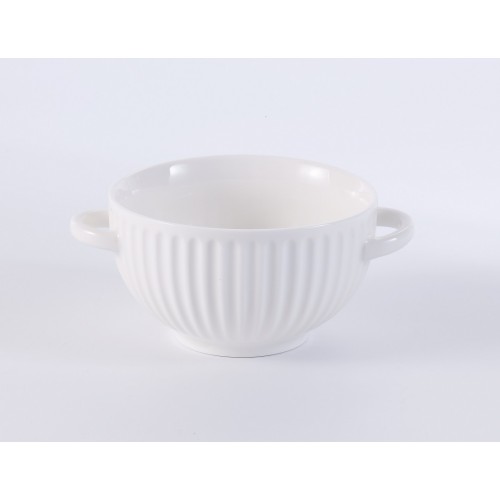 Бульонница 650мл белая фарфор