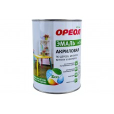 Эмаль акриловая ОРЕОЛ глянцевая 0,9 кг. (база С)