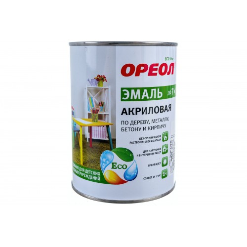 Эмаль акриловая ОРЕОЛ глянцевая 0,9 кг. (база С) Эмаль акриловая ОРЕОЛ глянцевая 0,9 кг. (база С)