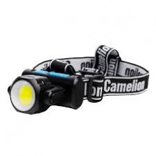 Фонарь LED53401 налобный 4 реж. аккумулятор 3.7В, черный COB+LED 3.5Вт  Camelion