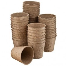 Горшочек торфяной 80*80мм круглый (вложимость в уп/220 шт.)