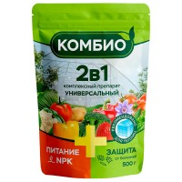 Комбио 2 в 1универс.удобрение, двойное действие:питает и защищает от болезней,500г дойпак
