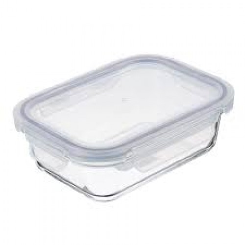 Контейнер для СВЧ 600мл. на защелках, стекло VETTA