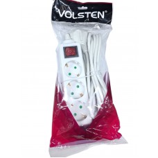 Пилот 3*3метра Volsten (земля, выключ, 3 гн, 3м, 16А, 3500вт, пвс3х0,75