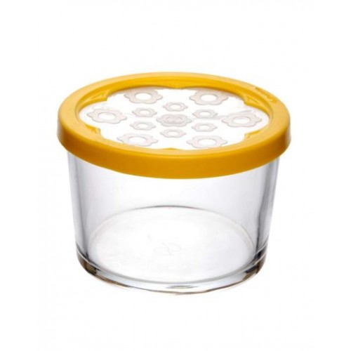 Банка малая с желтой крышкой, с стикером v=220мл SL Basic