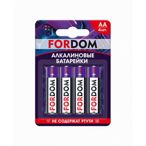 FORDOM Элементы питания AA/LR6 4шт