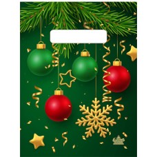 Пакет мини ПВД с вырубной ручкой 190*250*0,030 Золотая снежинка цена за упаковку 100 шт.