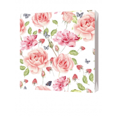 Салфетки бумажные 33*33см, 3-х слойная 20шт Цветущий сад