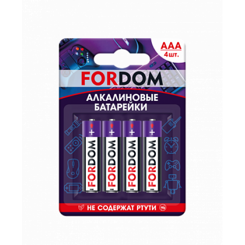 FORDOM Элементы питания AAA/LR3 4шт